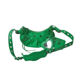 BALENCIAGA Le Cagoule XS shoulder bag green leather